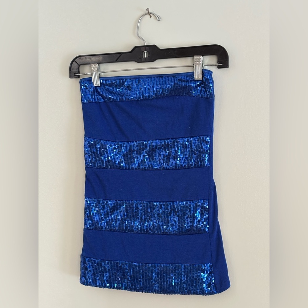 Unbranded 1990s 90s or Y2K Raver Sequin Sequins Tube Top Women’s Size Medium M